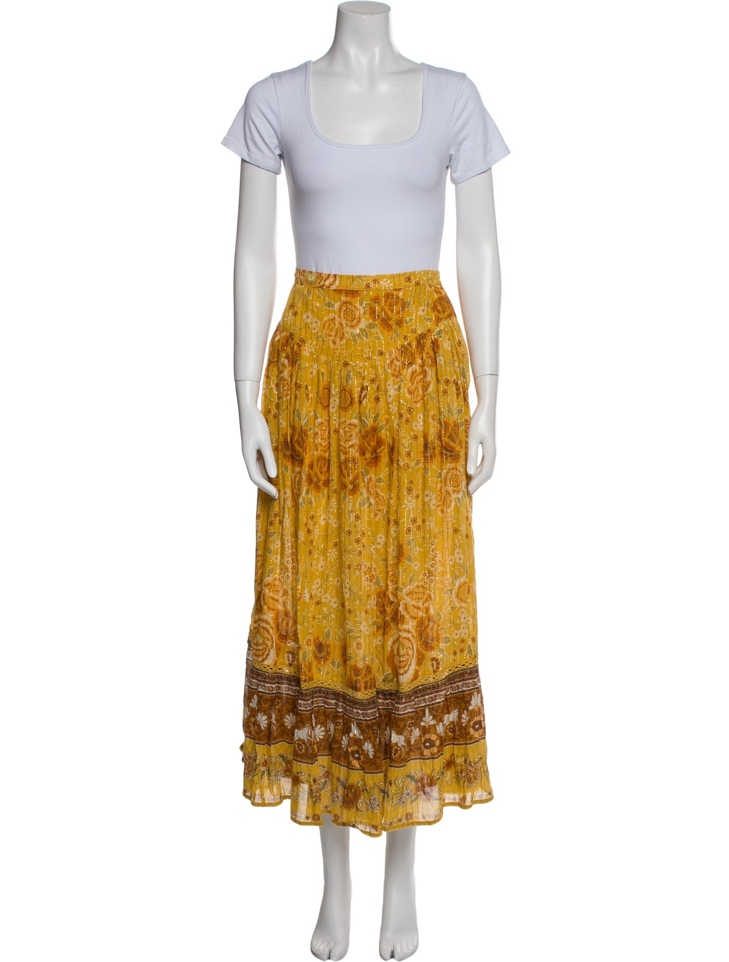 Spell & The Gypsy Collective Floral Print Ruffle Embellishment Skirt Set